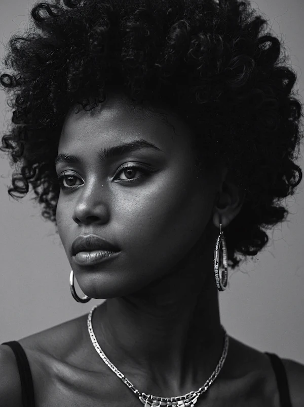 Black and White Portrait of a Woman