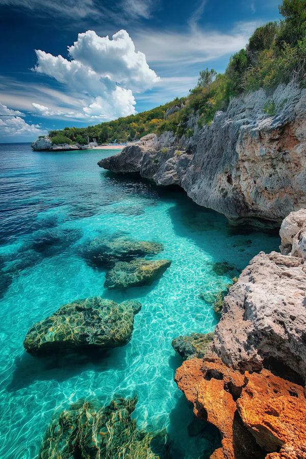 Coastal Scene with Turquoise Waters