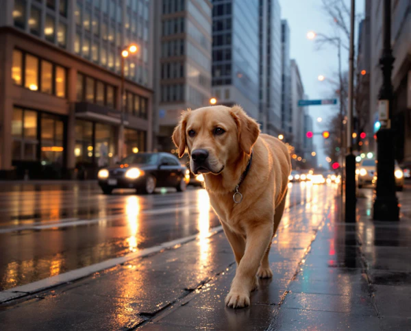 Golden Retriever Evening