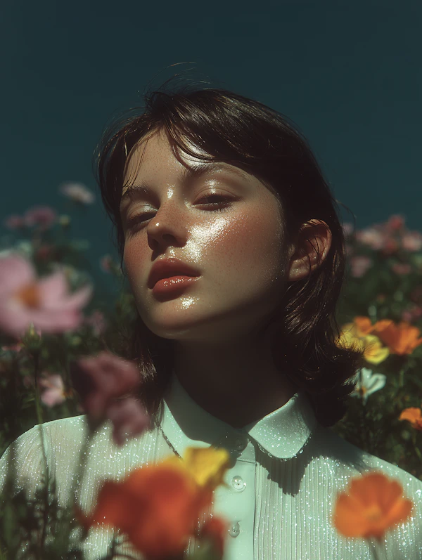 Serene Floral Portrait