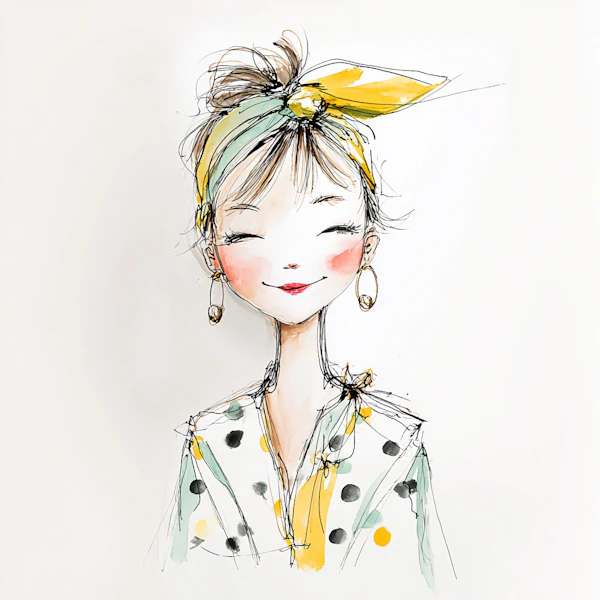 Whimsical Woman Portrait