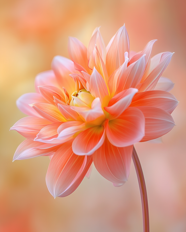 Close-up of Vibrant Dahlia Flower