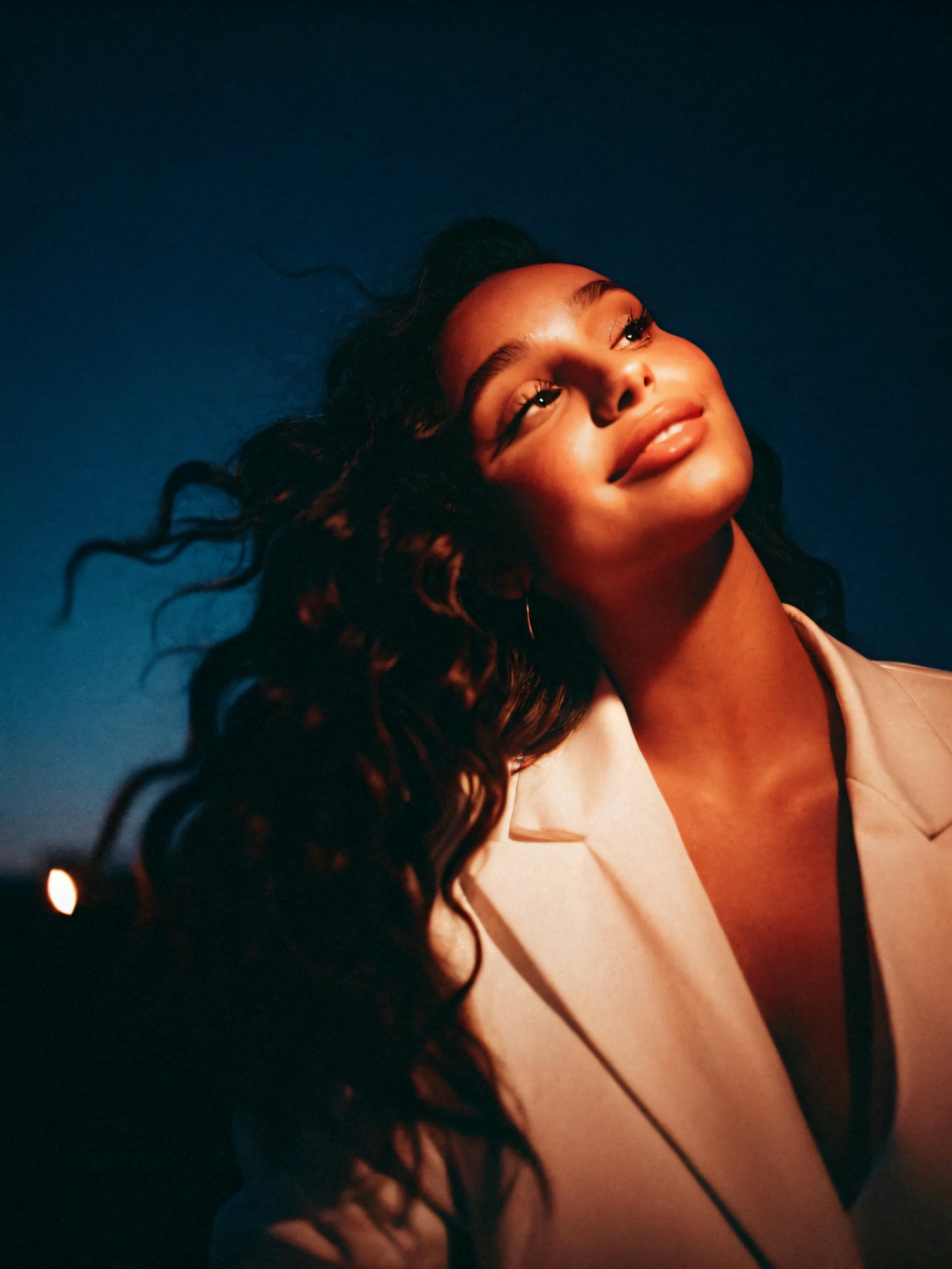 Serene Woman in Warm Lighting