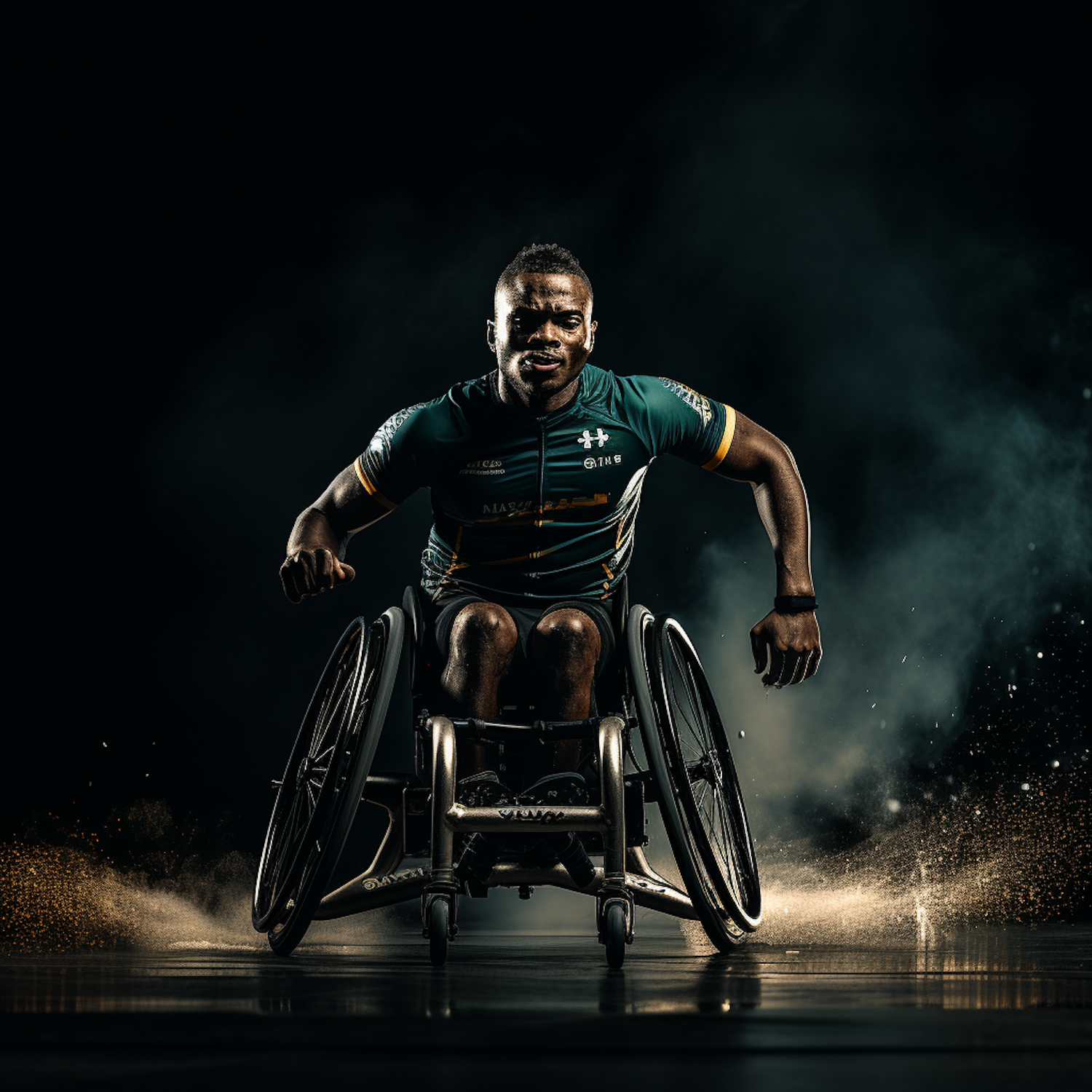 Determined Sprint - Wheelchair Racer's Resolve