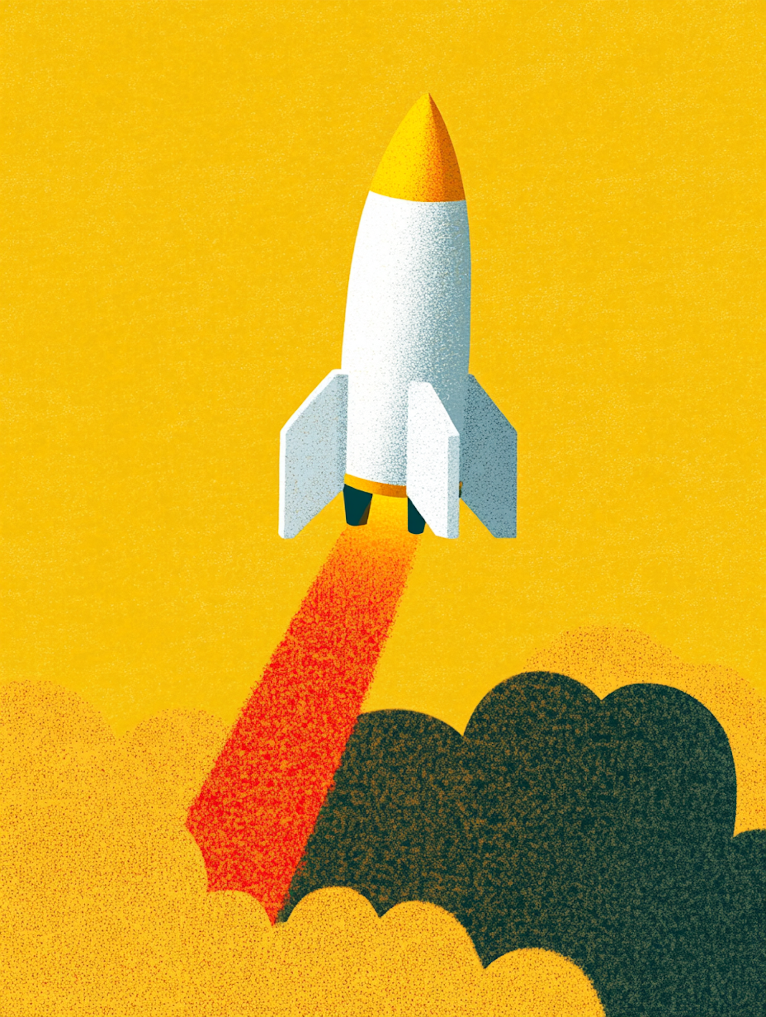 Rocket Launch Illustration