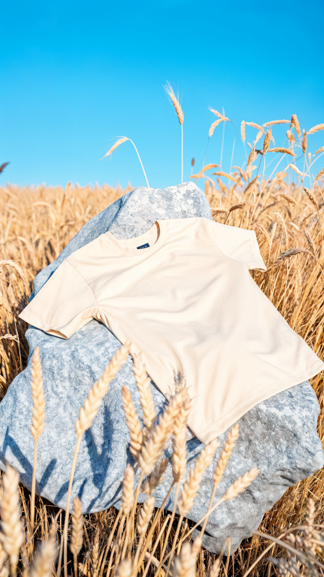 T-Shirt in Wheat Field