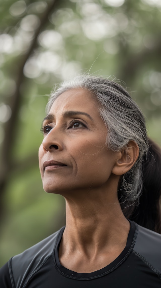 Contemplative Woman in Nature