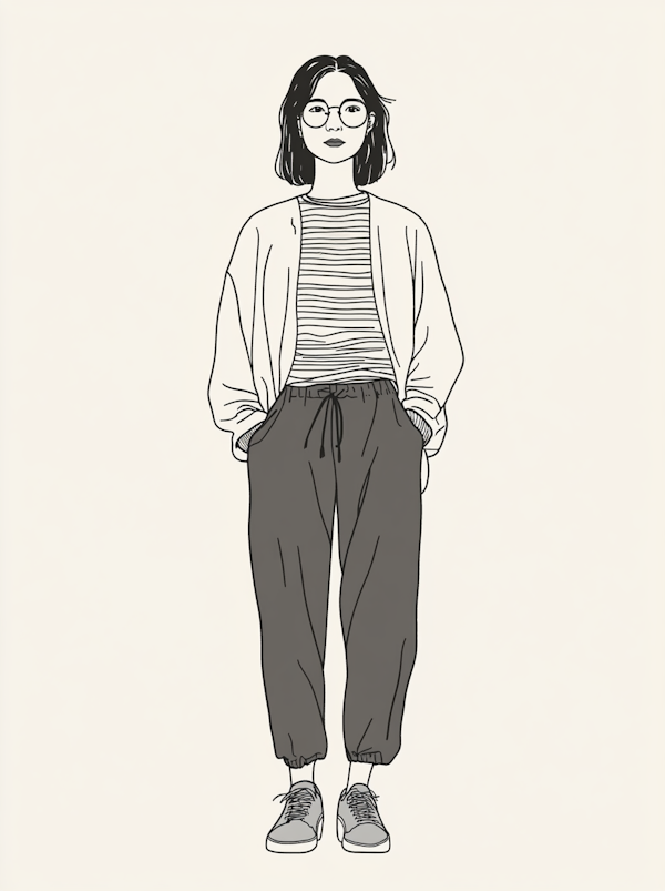 Contemporary Casual Woman Illustration