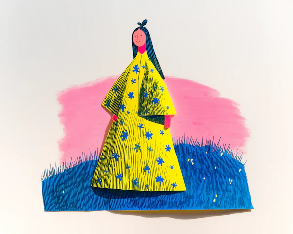 Stylized Person in Yellow