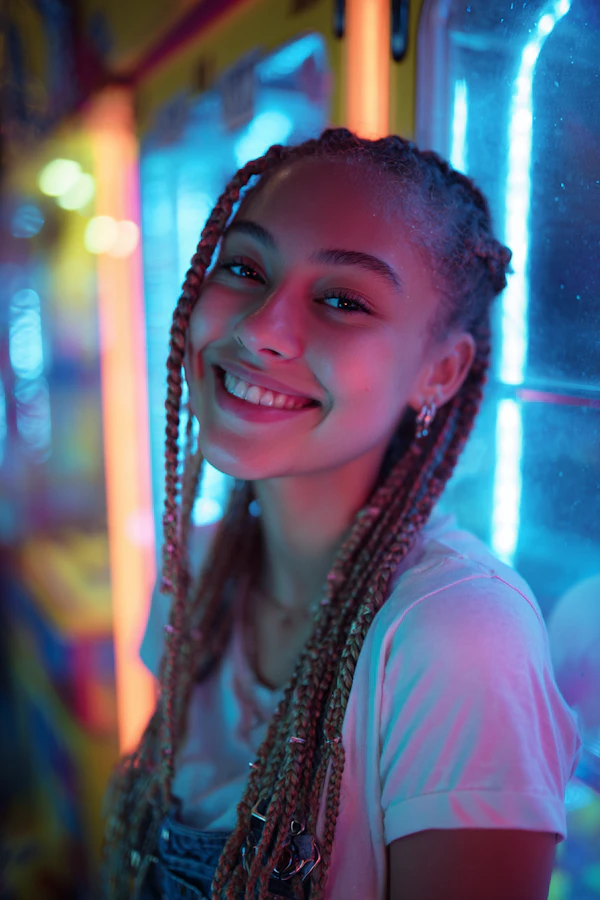 Neon Arcade Portrait