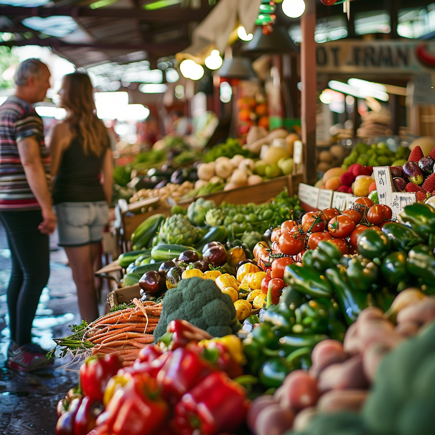 Vibrant Market Scene