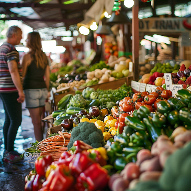 Vibrant Market Scene