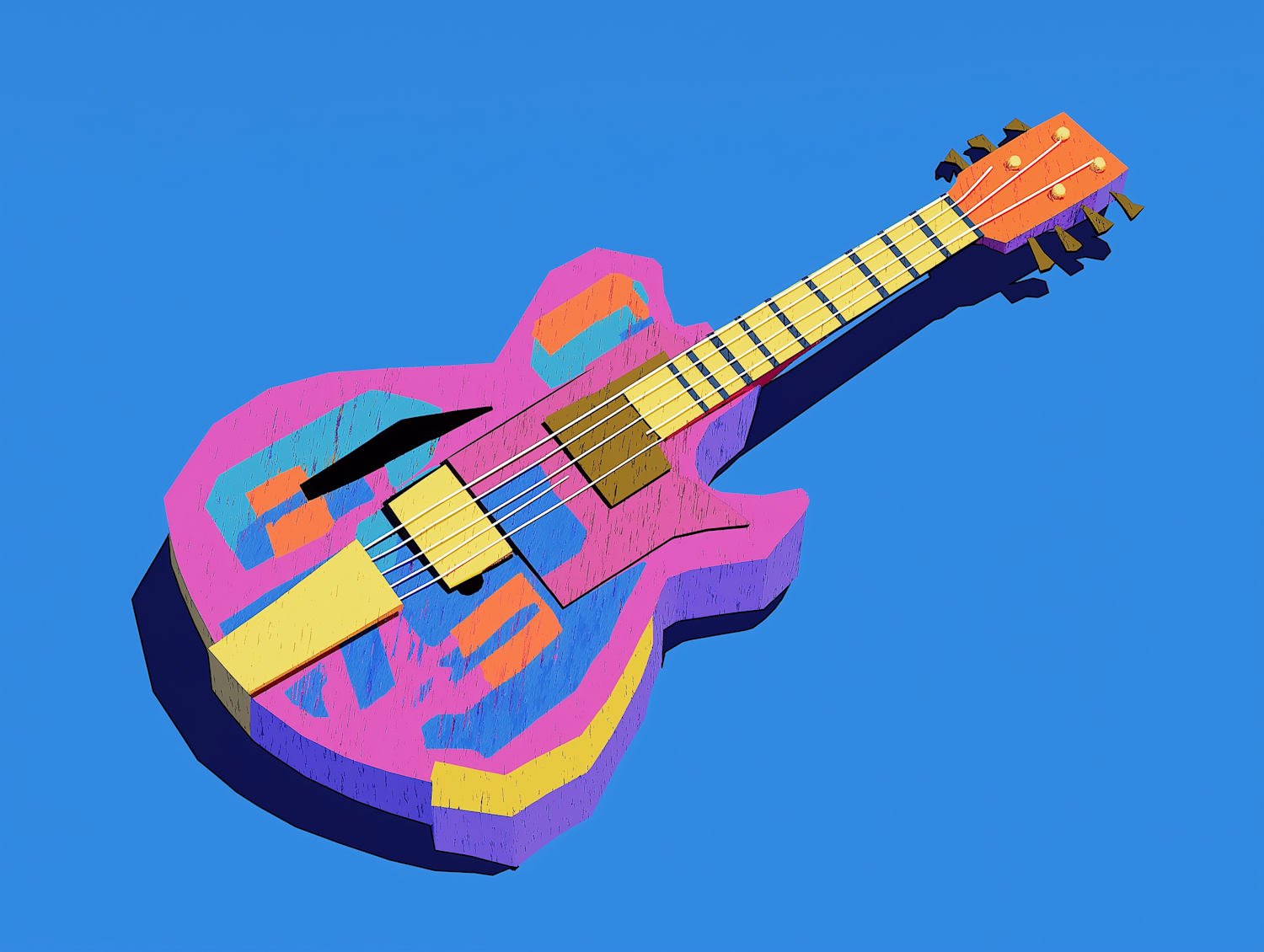 Stylized Electric Guitar