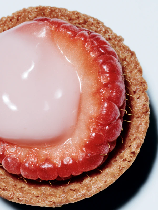 Raspberry Tart Close-Up