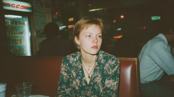 Woman in Diner