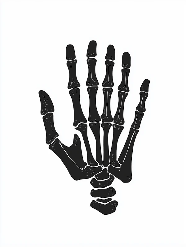 Skeletal Hand Illustration