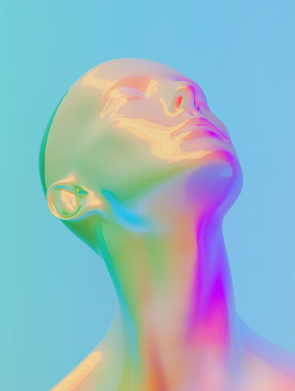 Futuristic 3D Head