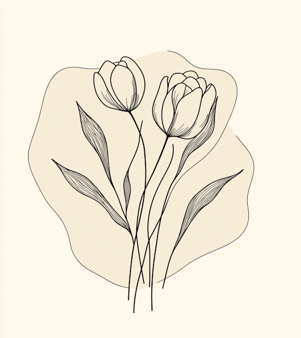 Minimalist Tulip Illustration