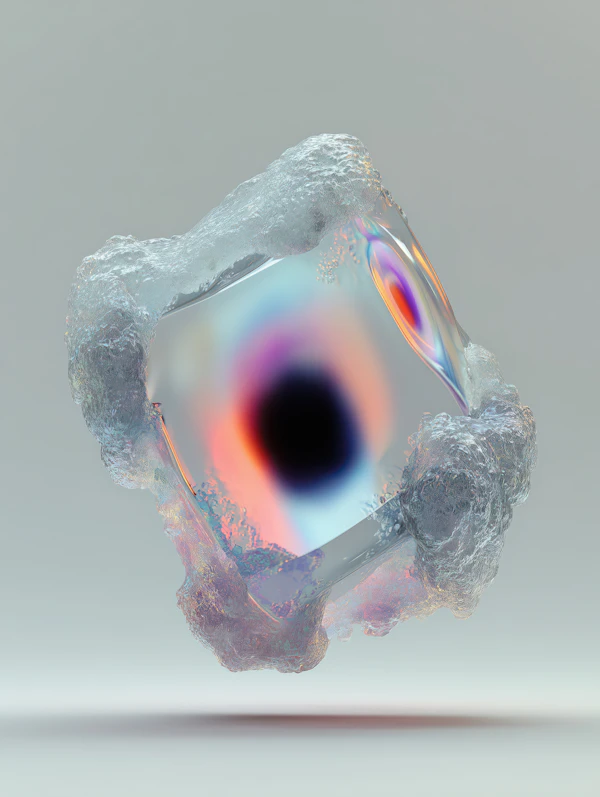 Surreal Iridescent Cube