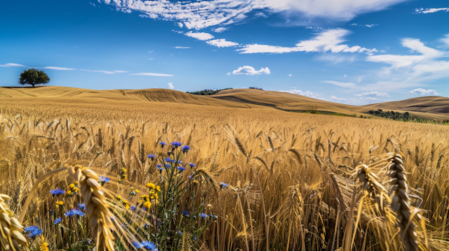 Tranquil Wheat Field