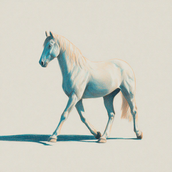 Graceful White Horse