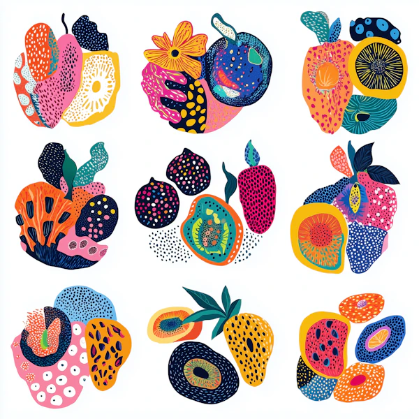 Abstract Fruits & Flowers