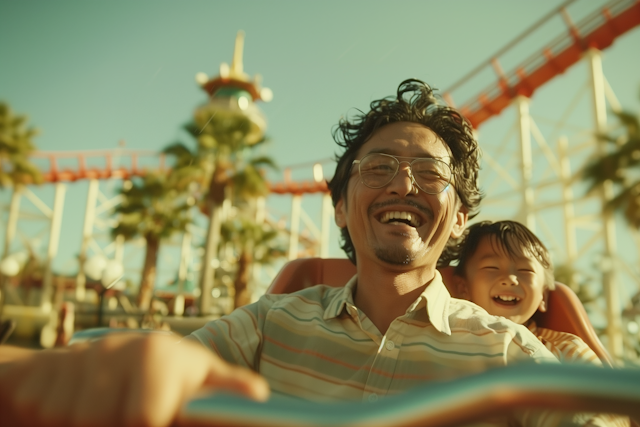 Joyful Ride at Amusement Park