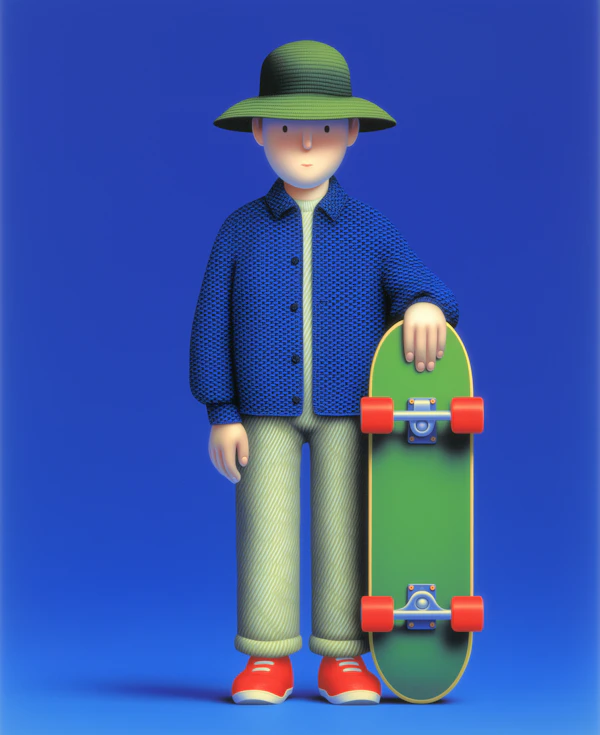 Stylized Skateboarder