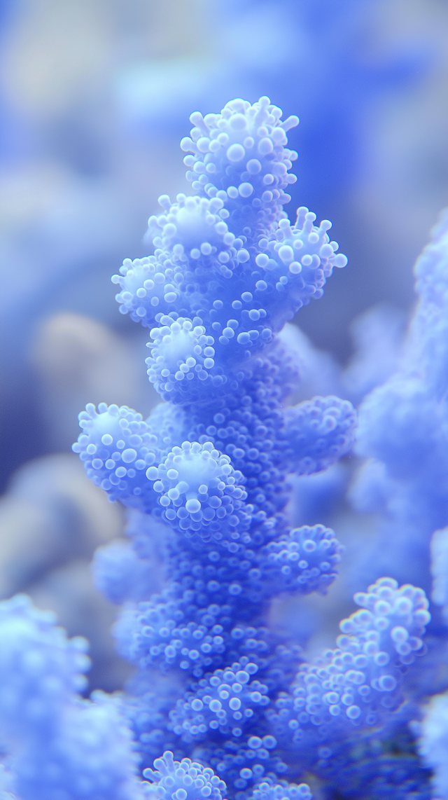 Intricate Blue Coral Close-Up