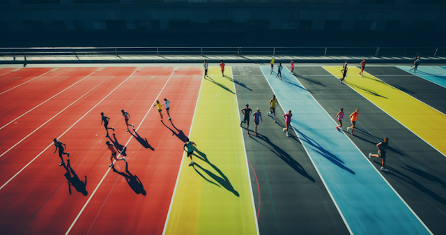 Spectrum Strides: A Harmony of Runners on a Gradient Track