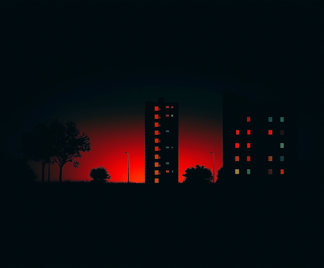 Dystopian Urban Sunset