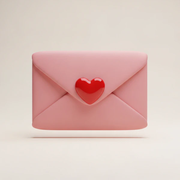 Pink Envelope with Seal