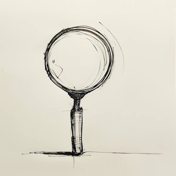 Hand-Drawn Magnifying Glass