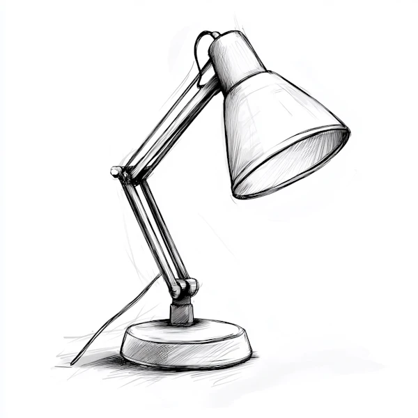 Modern Desk Lamp Sketch