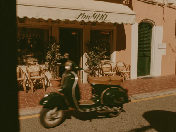 Vintage Café Scene