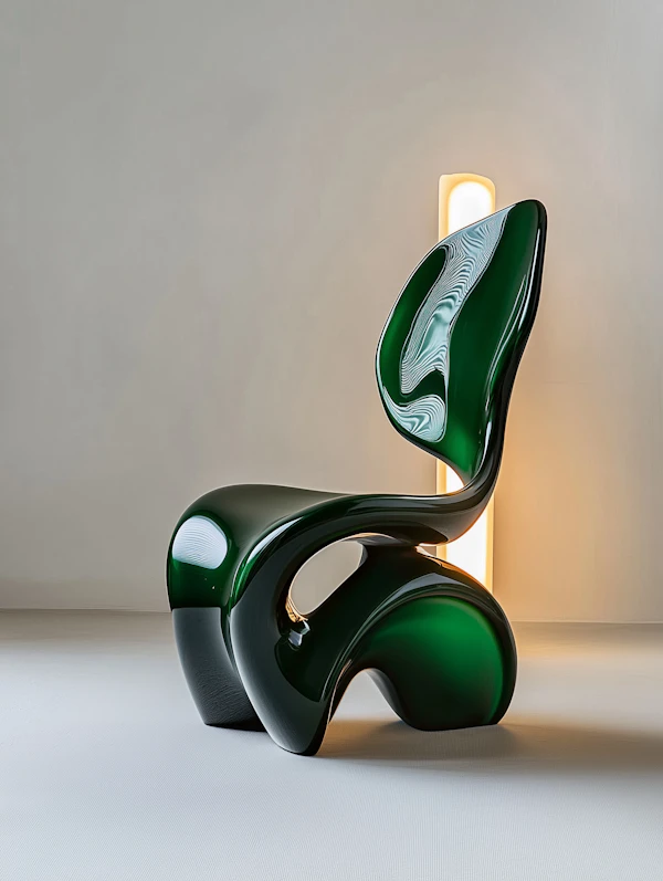 Futuristic Green Chair