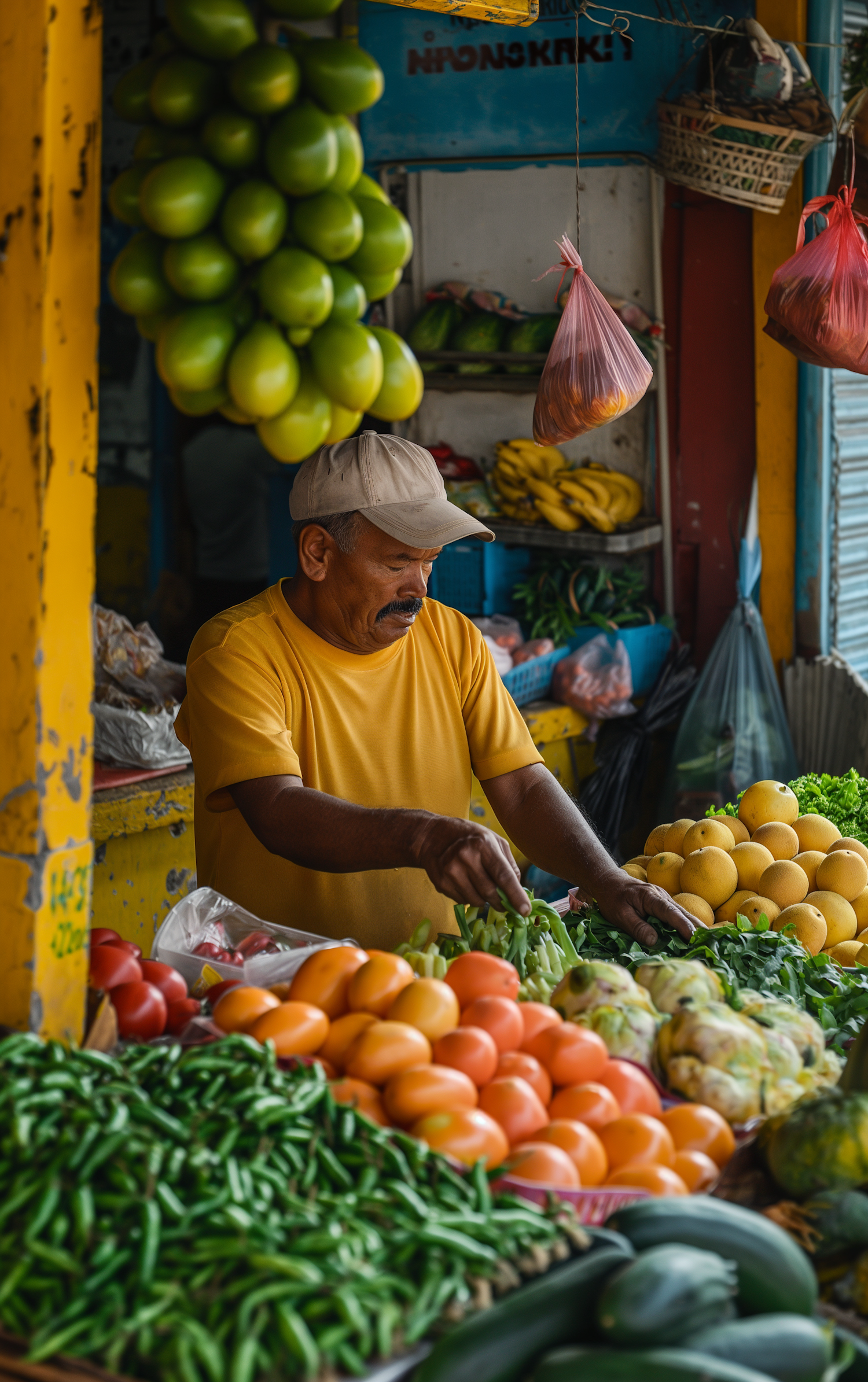 Man at Vegetable Stand