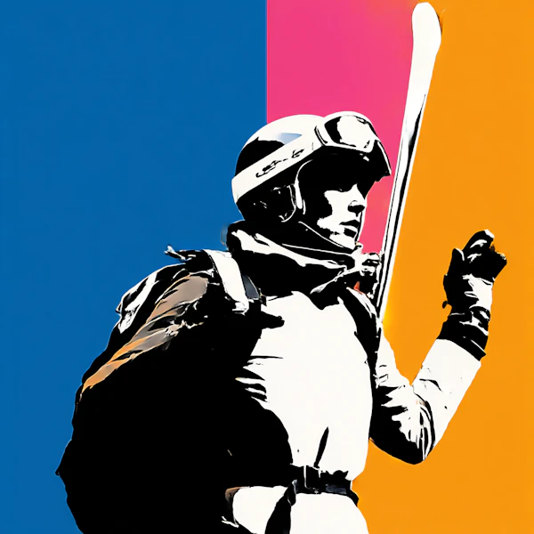 Skier Illustration
