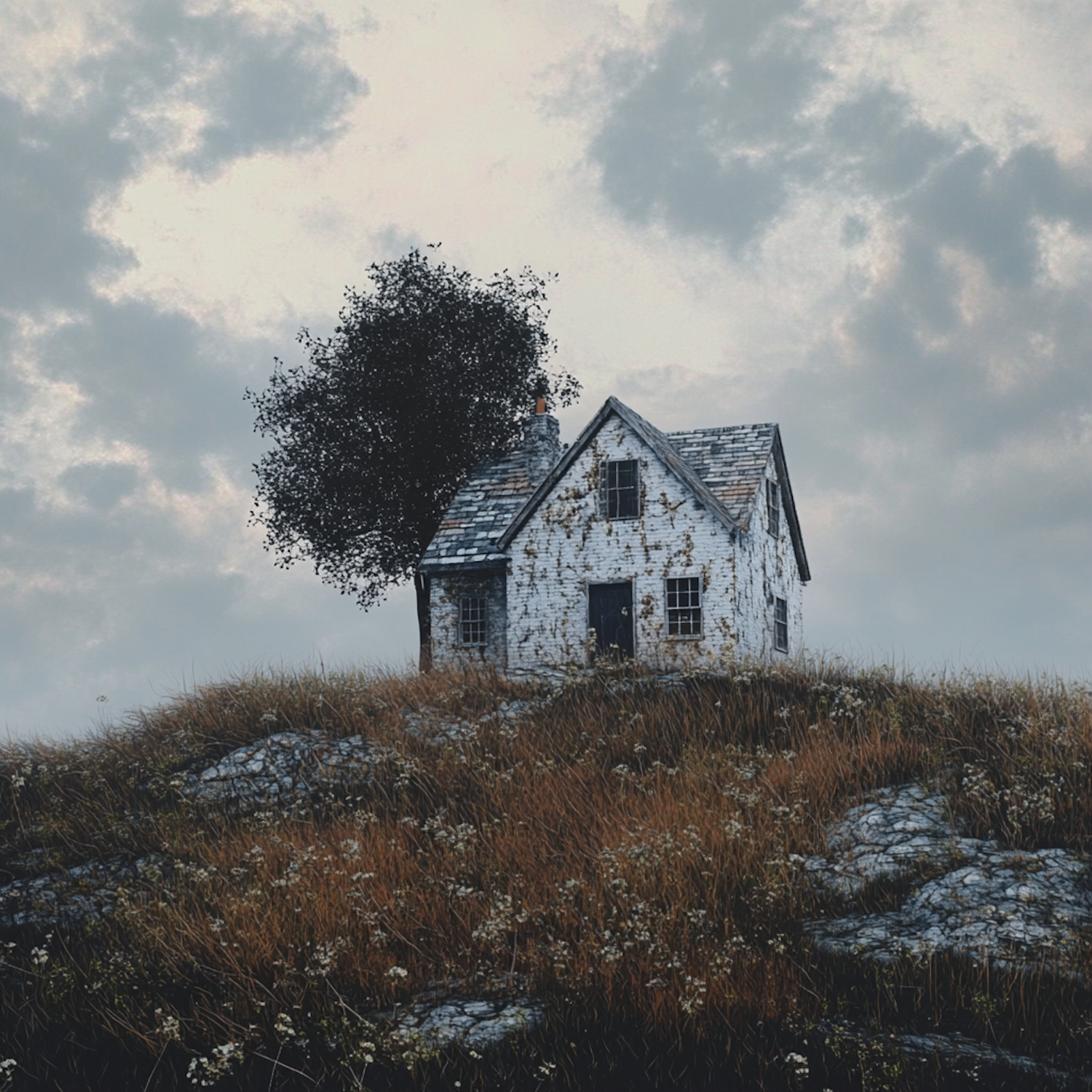 Solitary House on Hill