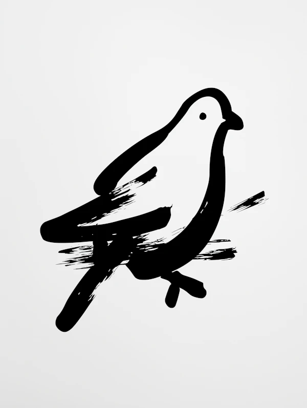 Minimalist Dove Art
