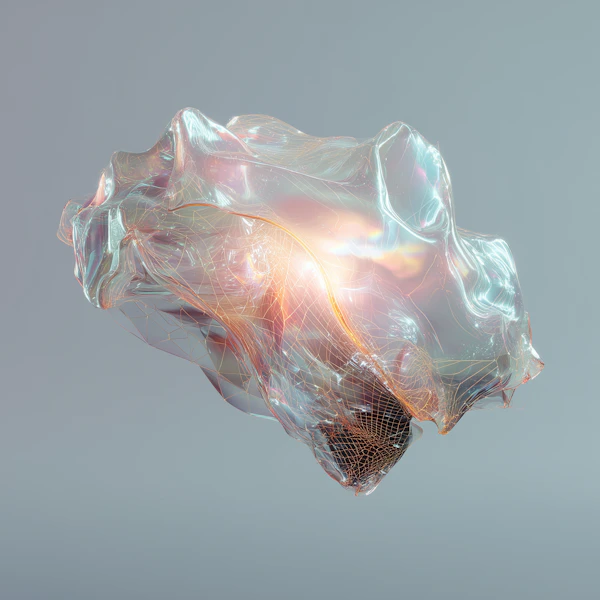 Abstract Iridescent Form