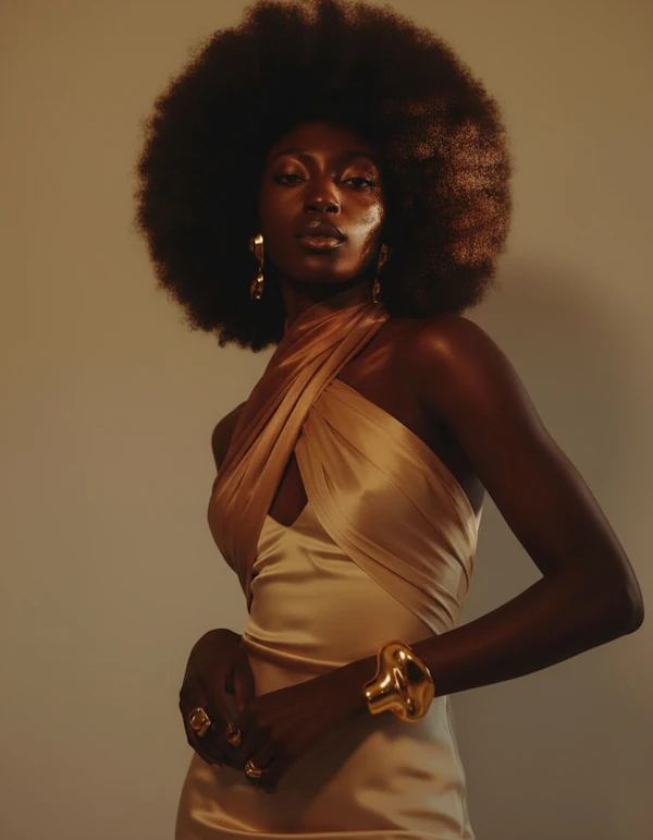 Elegant Golden Portrait
