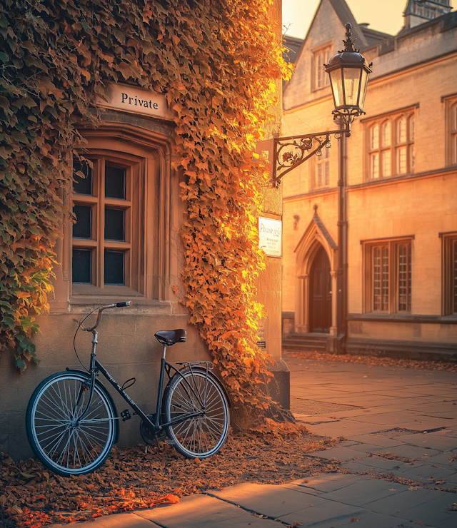 Serene Autumn Bicycle Scene