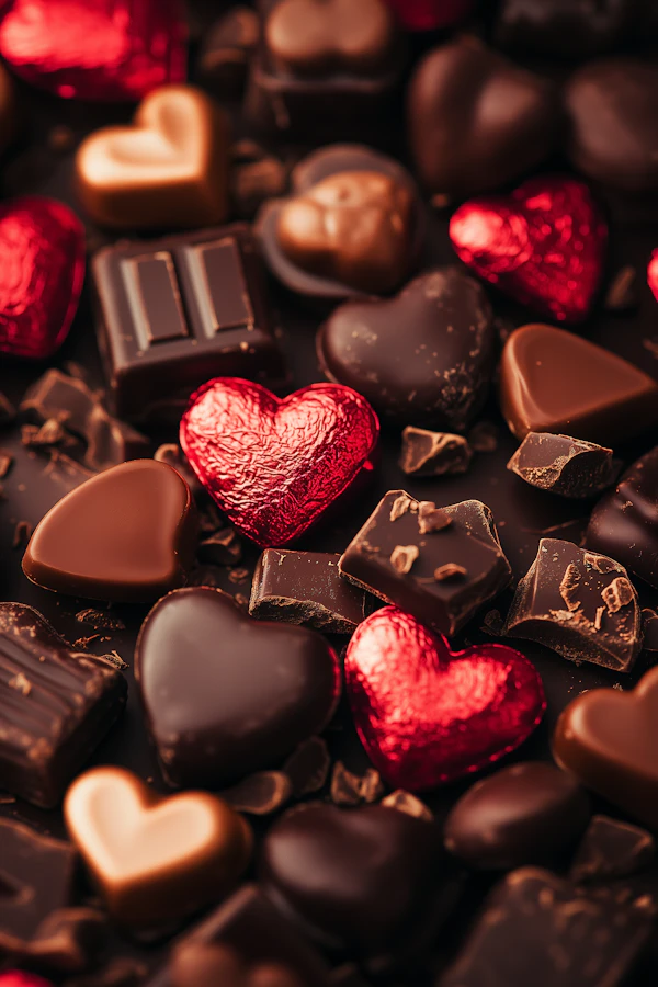 Heart-Shaped Chocolates Assortment