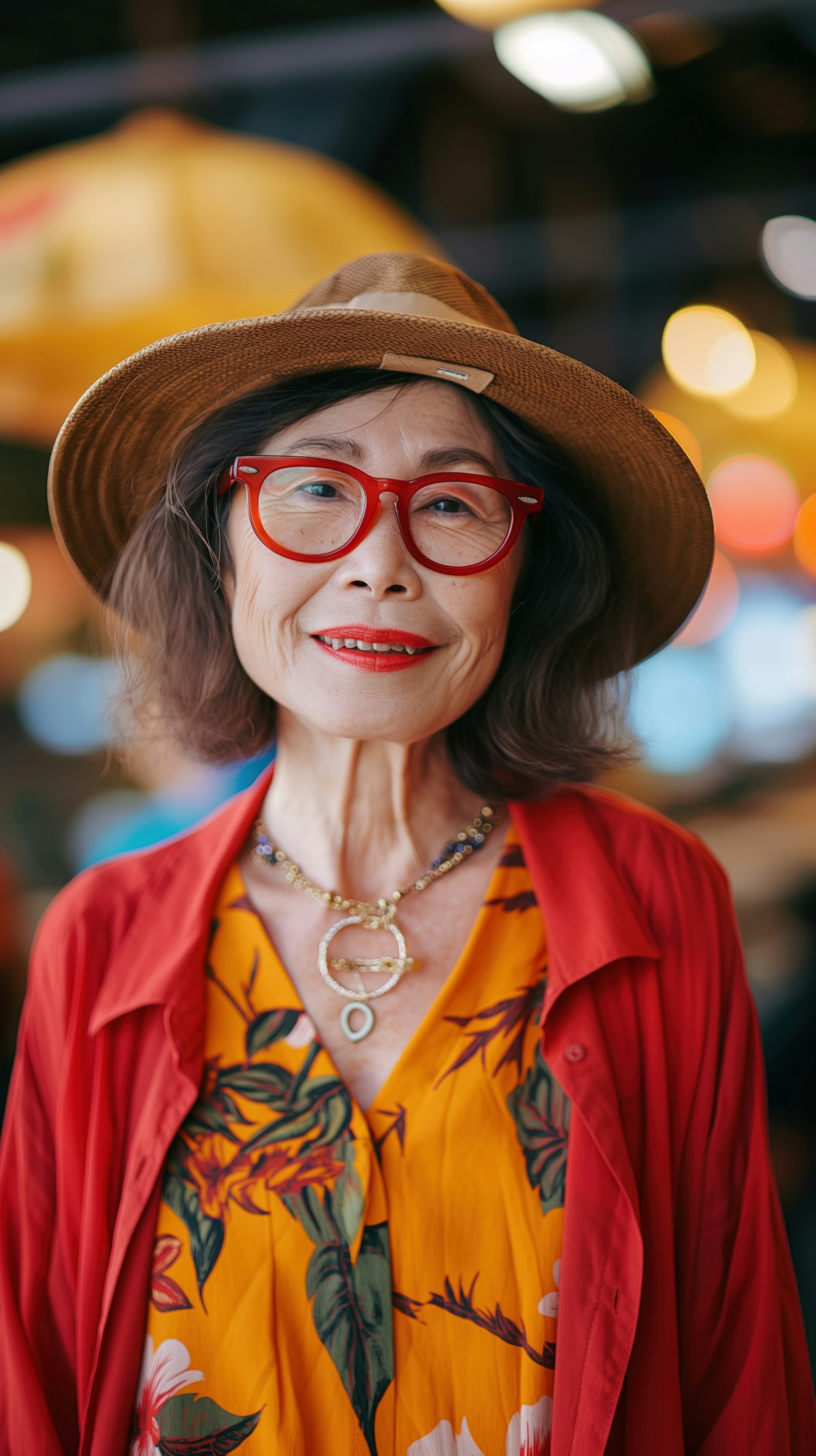 Stylish Elderly Woman Portrait