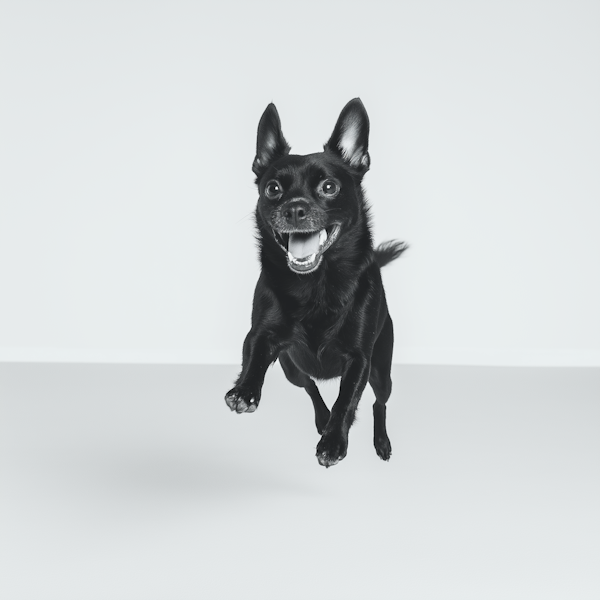 Jumping Black Dog