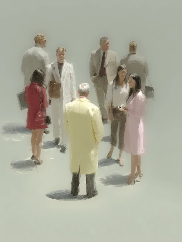 Impressionistic Group Scene