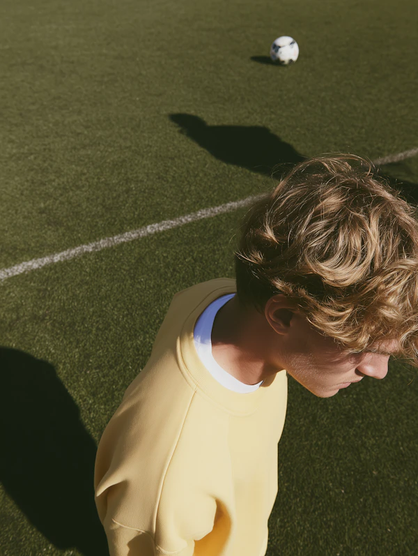 Sunny Soccer Field Moment