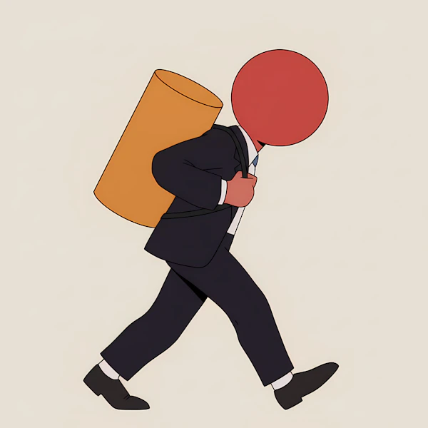 Abstract Figure in Suit