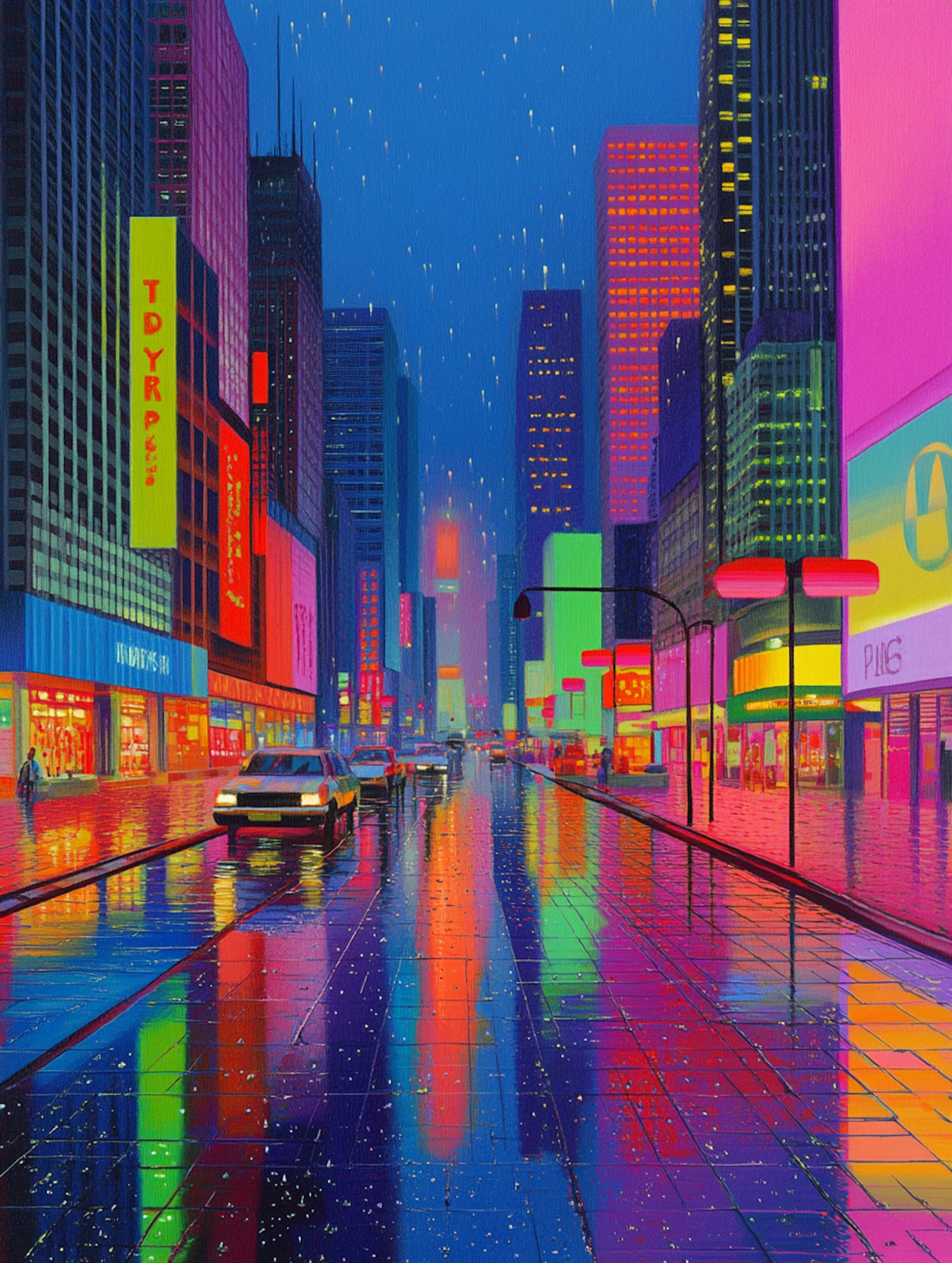 Vibrant Cityscape at Night